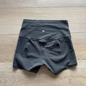 Lululemon Athletica Black Athletic Shorts with High-Rise Waistband